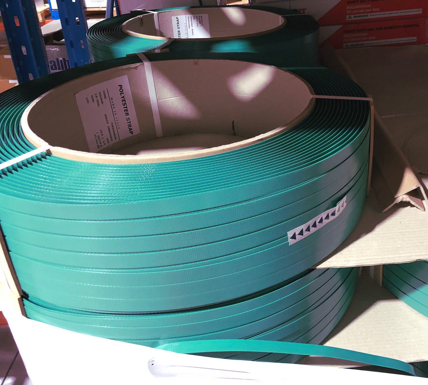 Polyester (PET) Strap Green Embossed 19mm PolyPlus Online Store